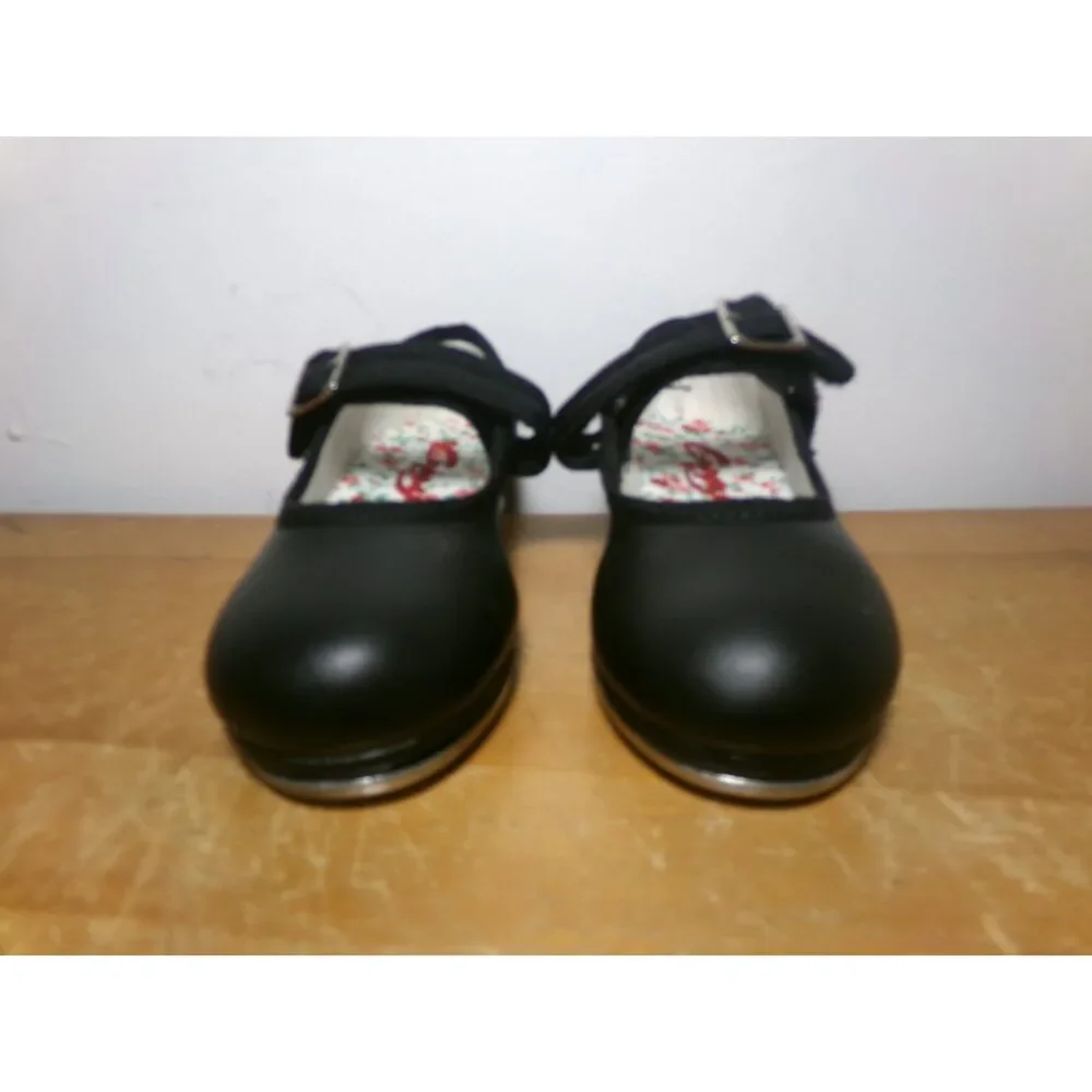Dance Tap Shoes Capezio Child 8M Mary Jane Leather Buckle Student